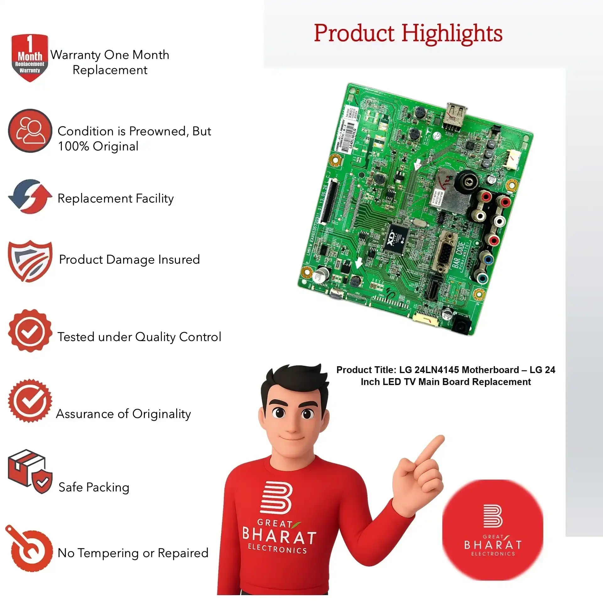 LG 24 Inch LED TV Motherboard for Model 24LN4145 LG 24 Inch LED TV Motherboard for Model 24LN4145