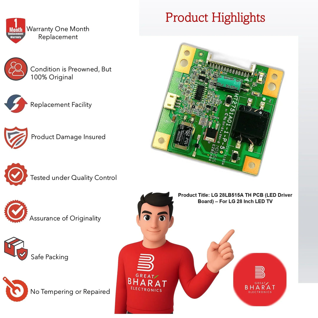LG 28LB515A-TH PCB (LED Driver Board) – For LG 28 Inch LED TV - Great Bharat Electronics