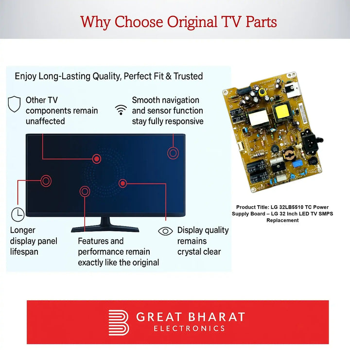 LG 32LB5510-TC Power Supply Board – LG 32 Inch LED TV SMPS Replacement - Great Bharat Electronics
