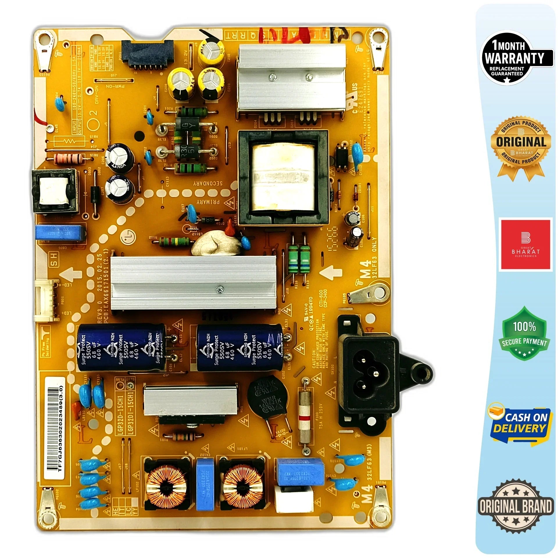 LG 32LF515A-TF Power Supply Board – LG 32 Inch LED TV SMPS Replacement - Great Bharat Electronics