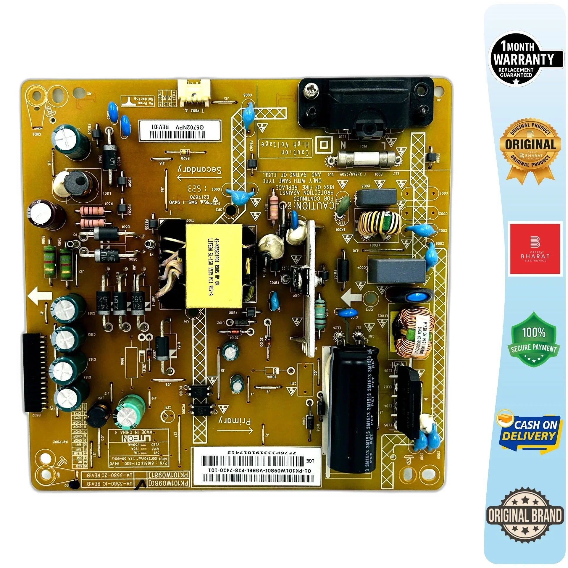 LG 32LF520A Power Supply Board – LG 32 Inch LED TV SMPS Replacement - Great Bharat Electronics