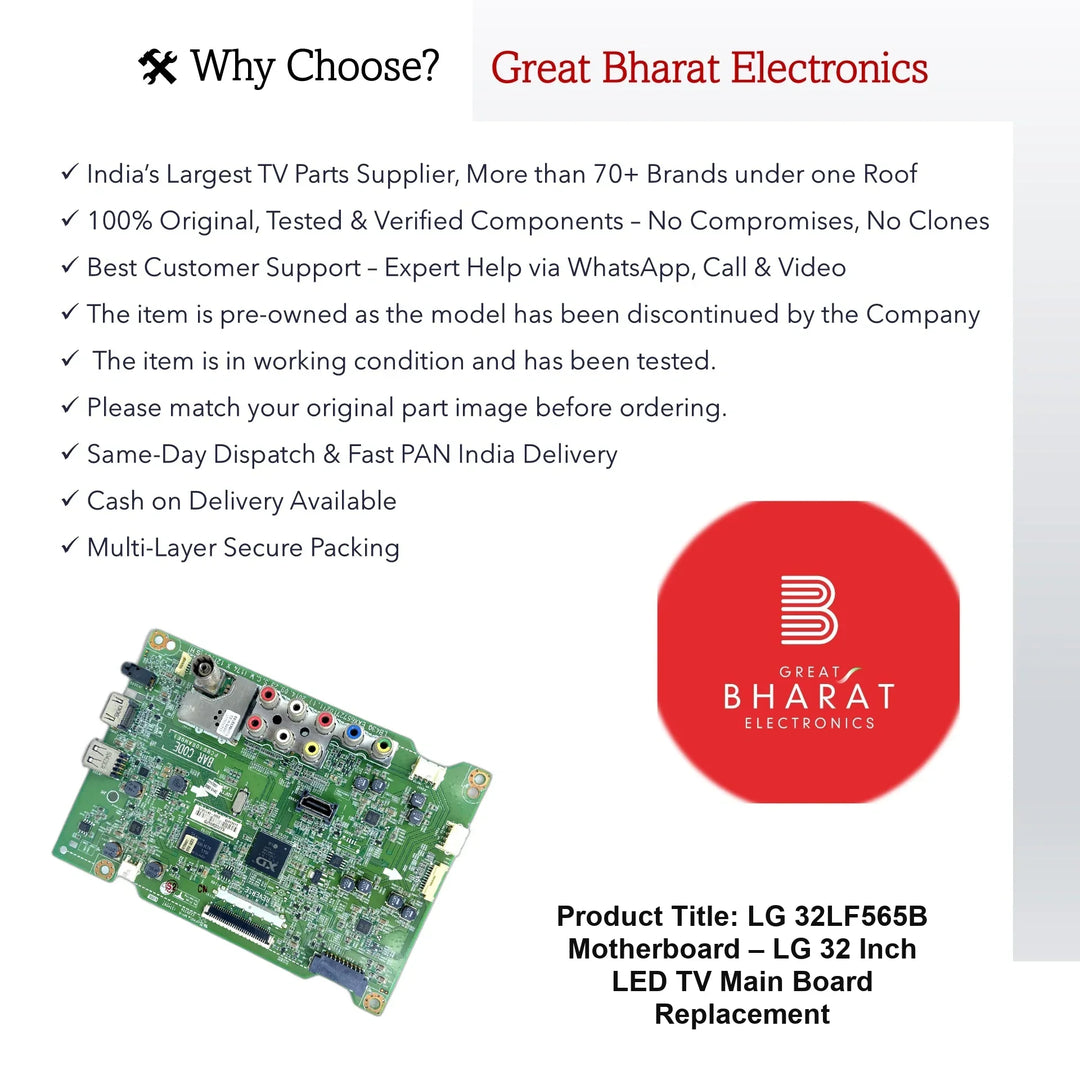 LG 32LF565B Motherboard – LG 32 Inch LED TV Main Board Replacement - Great Bharat Electronics