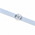 LG 32LF6300-JA LED backlight strip close-up showing a circular LED lens and mounting hole