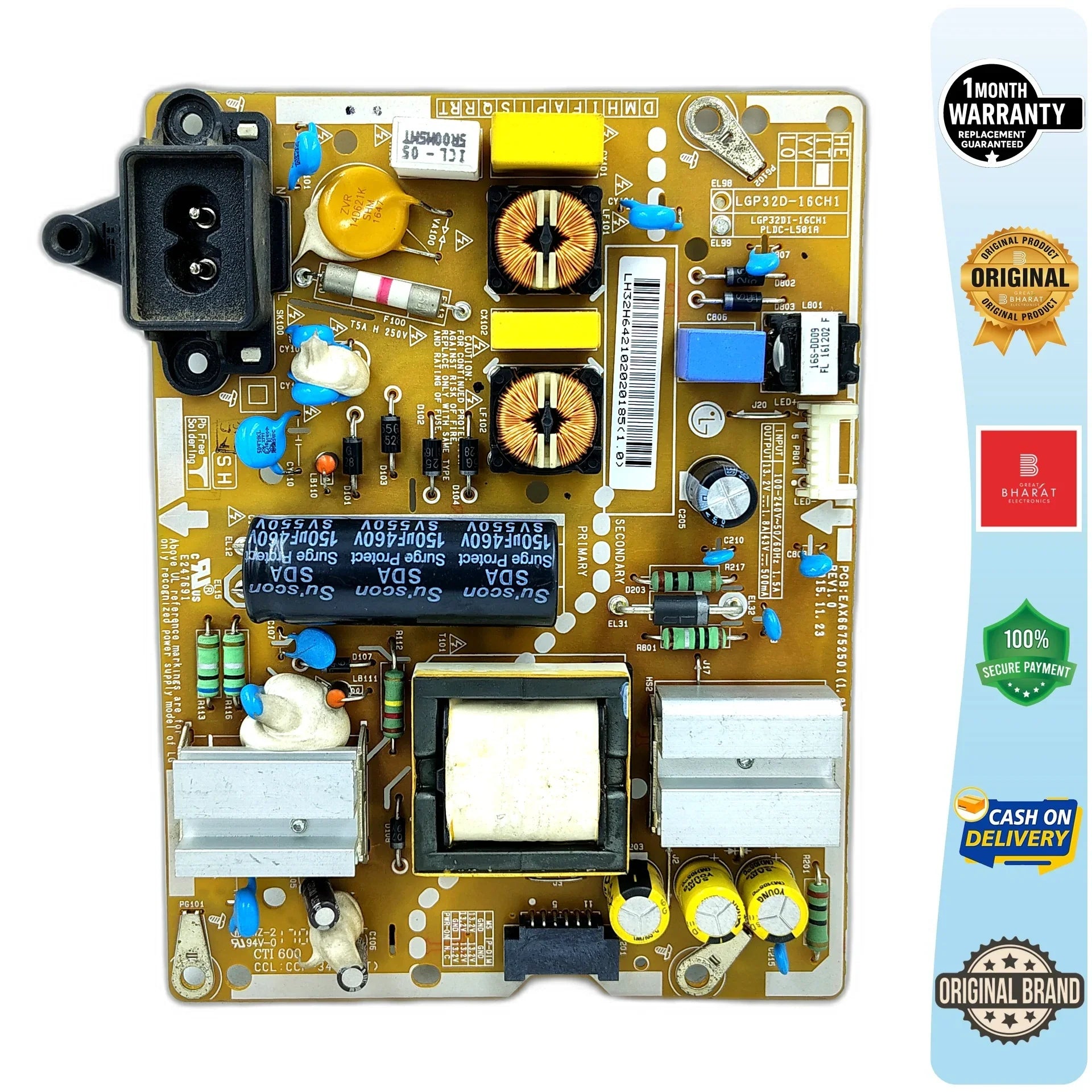 LG 32LH604T Power Supply Board – LG 32 Inch LED TV SMPS Replacement - Great Bharat Electronics