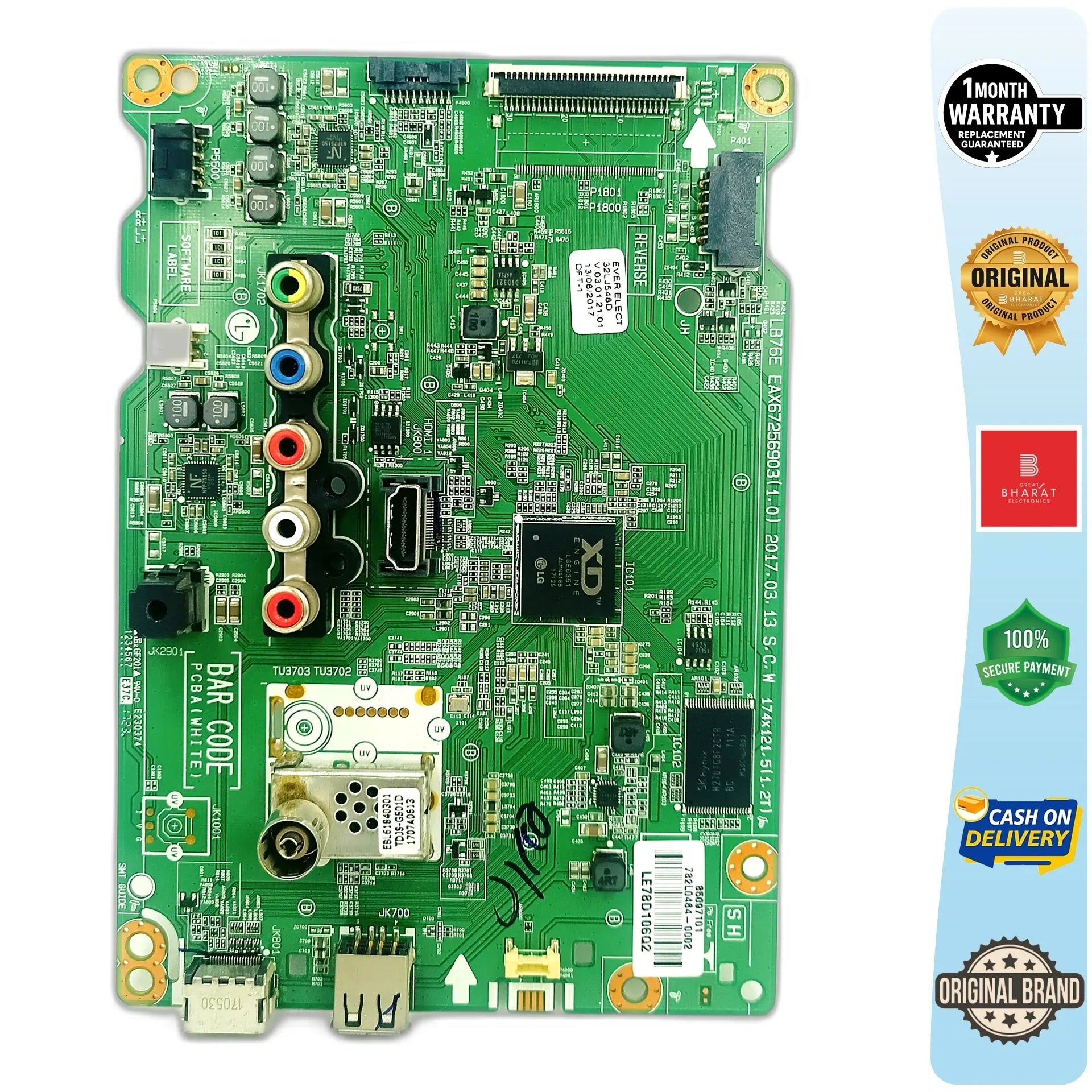 LG 32LJ548D-TA Motherboard – LG 32 Inch LED TV Main Board Replacement - Great Bharat Electronics