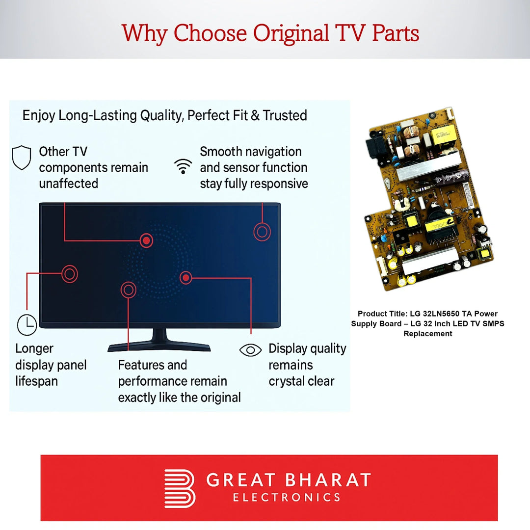 LG 32LN5650-TA Power Supply Board – LG 32 Inch LED TV SMPS Replacement - Great Bharat Electronics