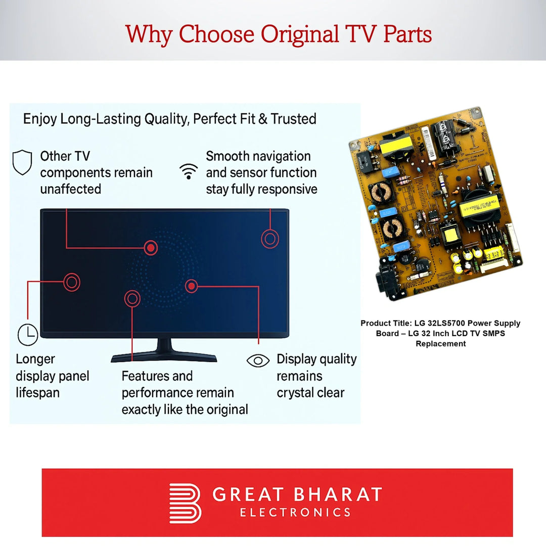 LG 32LS5700 Power Supply Board – LG 32 Inch LCD TV SMPS Replacement - Great Bharat Electronics