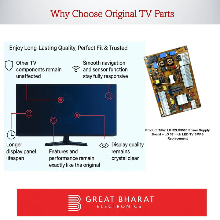 LG 32LV3500 Power Supply Board – LG 32 Inch LED TV SMPS Replacement - Great Bharat Electronics