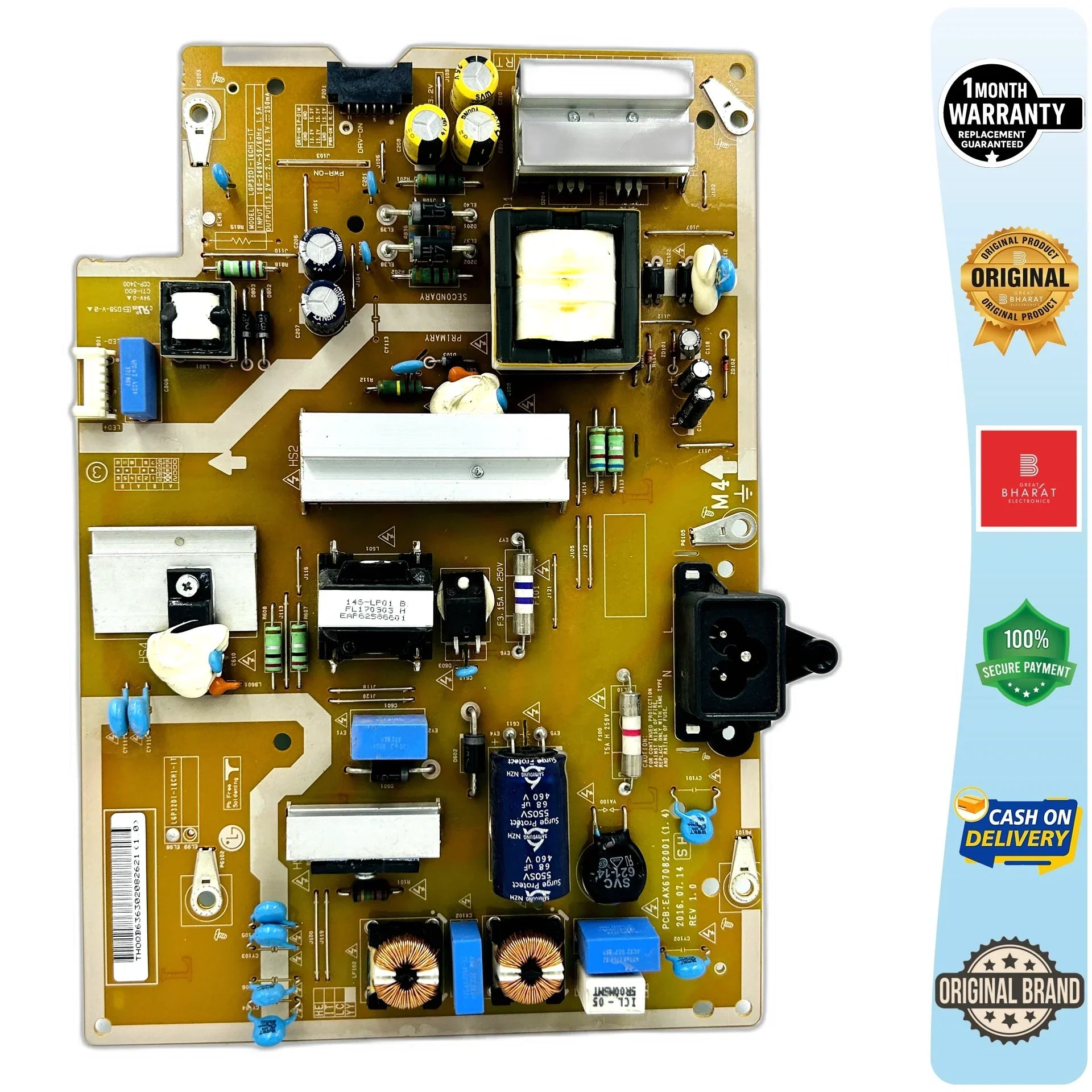 LG 32SE3KD Power Supply Board – LG 32 Inch LED TV SMPS Replacement - Great Bharat Electronics