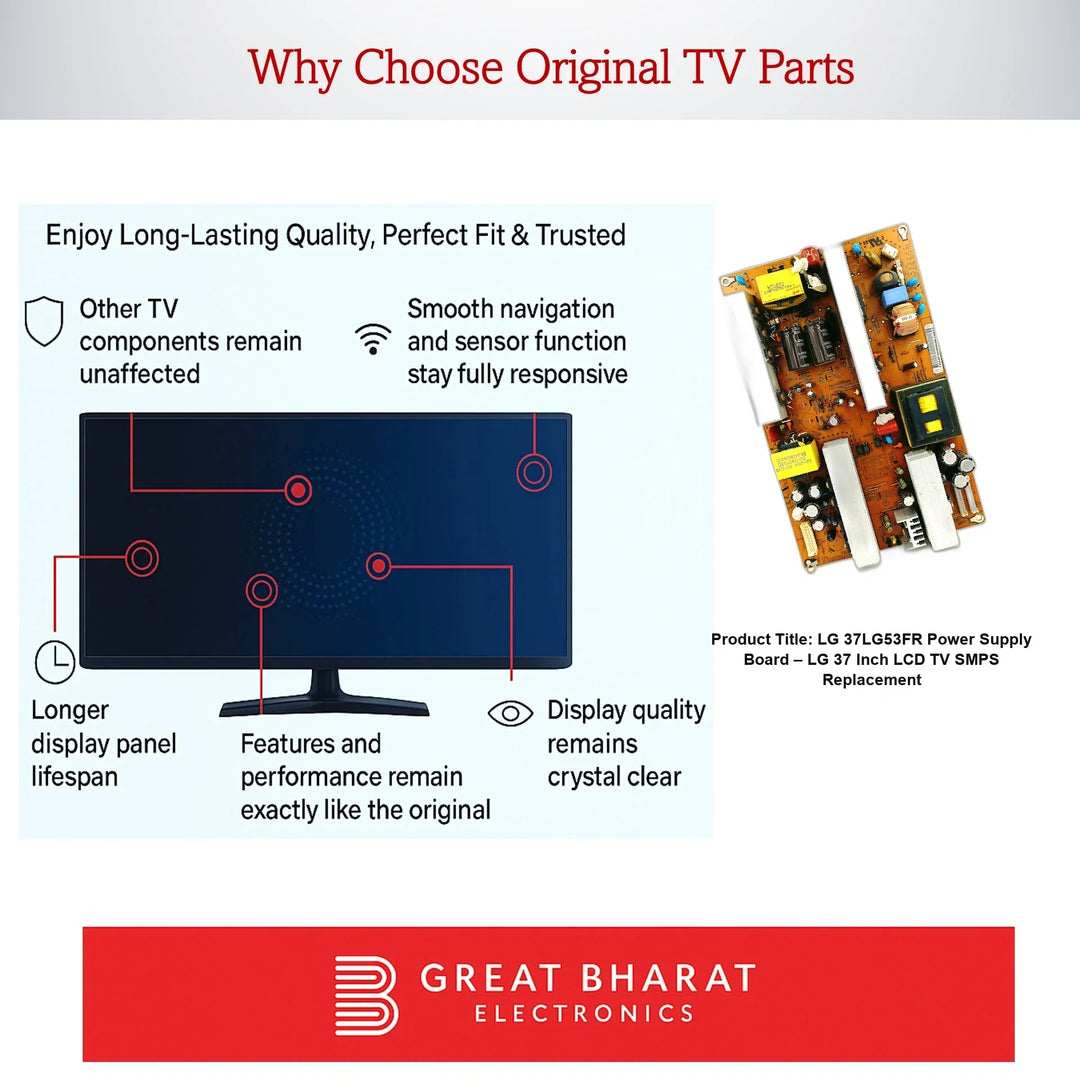 LG 37LG53FR Power Supply Board – LG 37 Inch LCD TV SMPS Replacement - Great Bharat Electronics