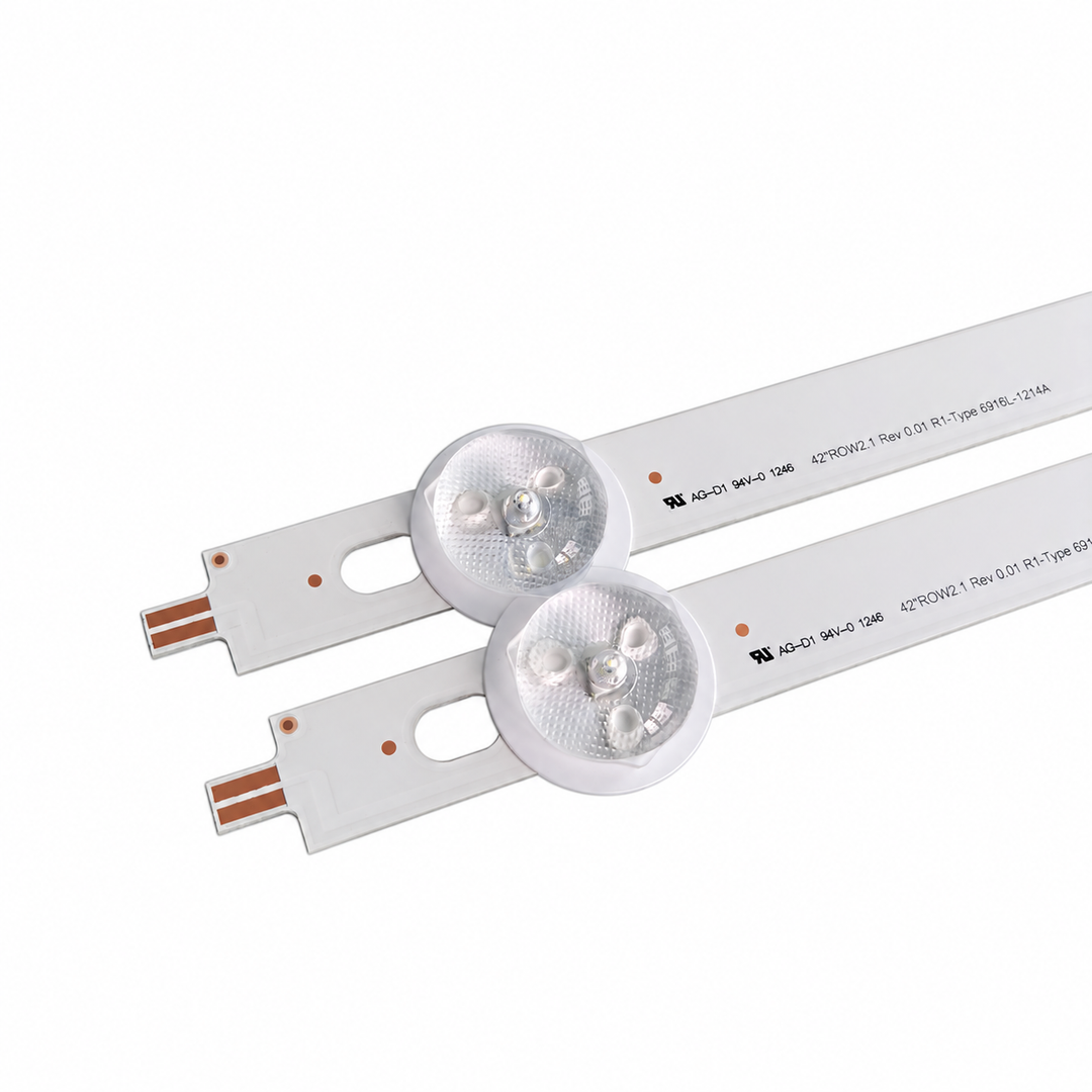 LG 42 inch LED TV backlight R1 strip detail showing code 6916L-1214A