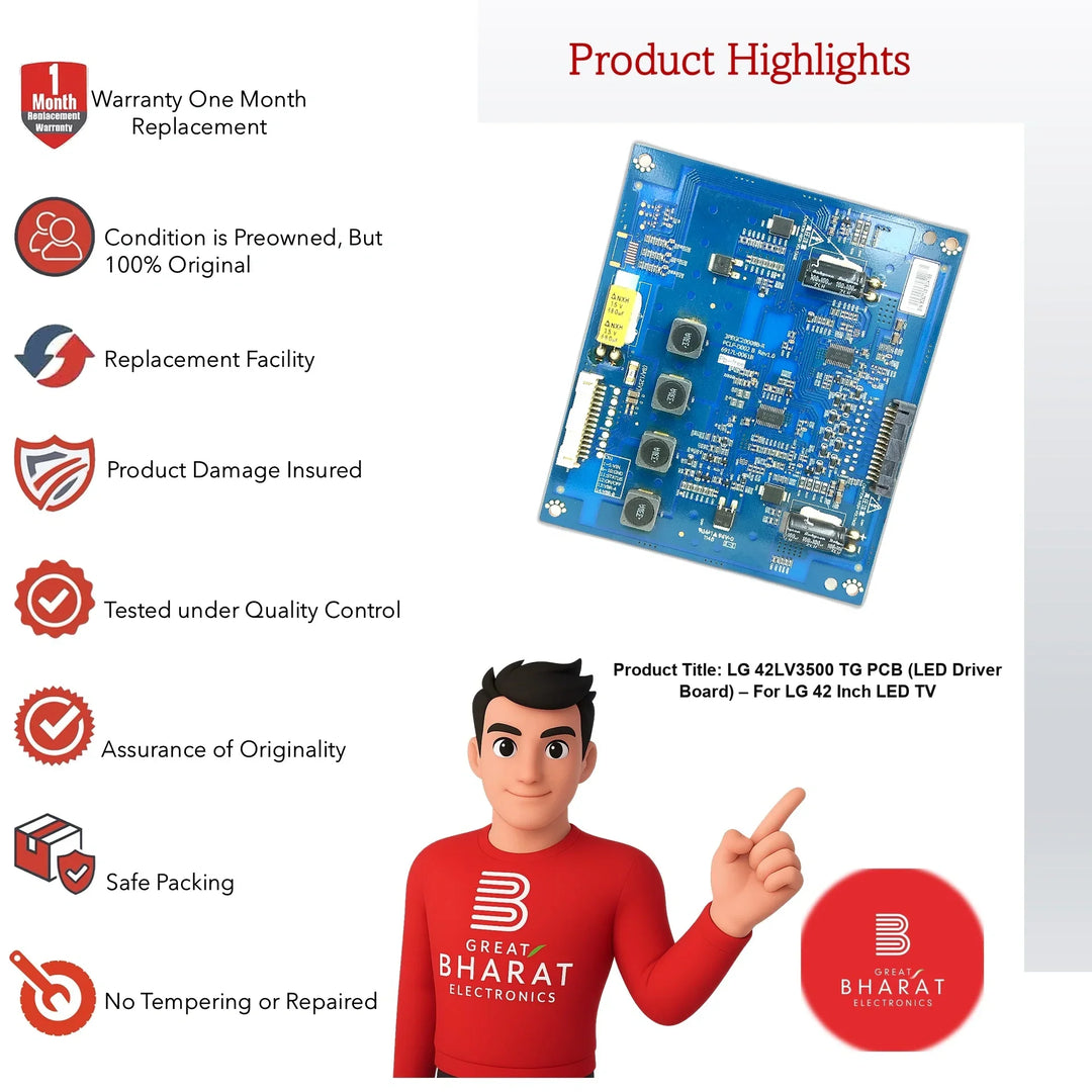 LG 42LV3500-TG PCB (LED Driver Board) – For LG 42 Inch LED TV - Great Bharat Electronics