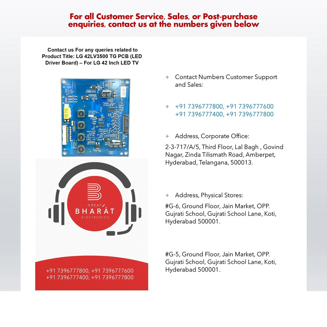 LG 42LV3500-TG PCB (LED Driver Board) – For LG 42 Inch LED TV - Great Bharat Electronics