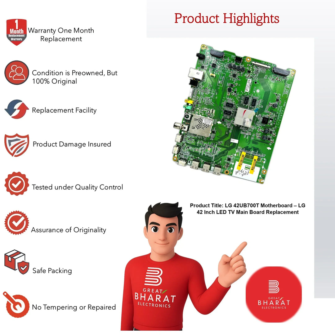 LG 42UB700T Motherboard – LG 42 Inch LED TV Main Board Replacement - Great Bharat Electronics
