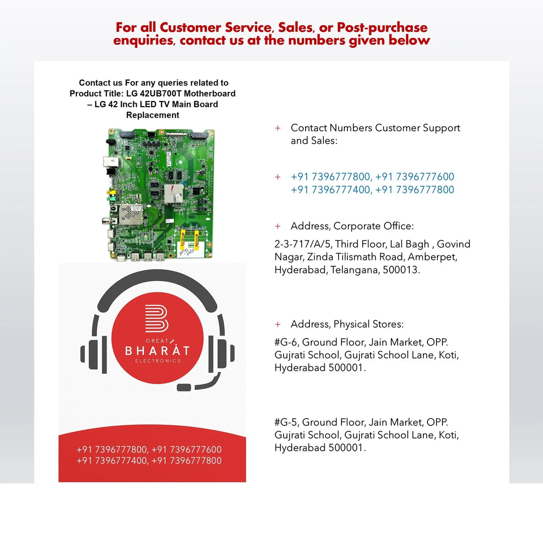 LG 42UB700T Motherboard – LG 42 Inch LED TV Main Board Replacement - Great Bharat Electronics