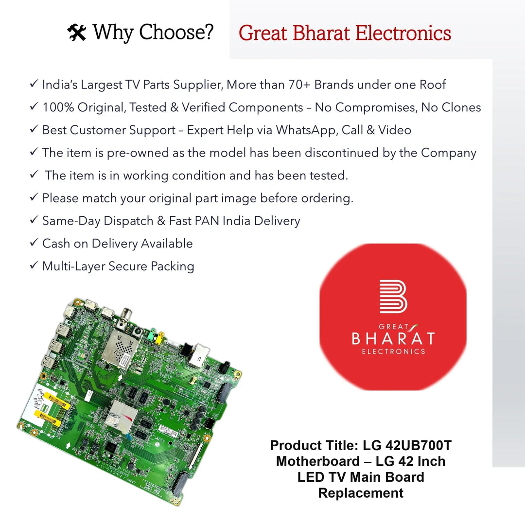 LG 42UB700T Motherboard – LG 42 Inch LED TV Main Board Replacement - Great Bharat Electronics