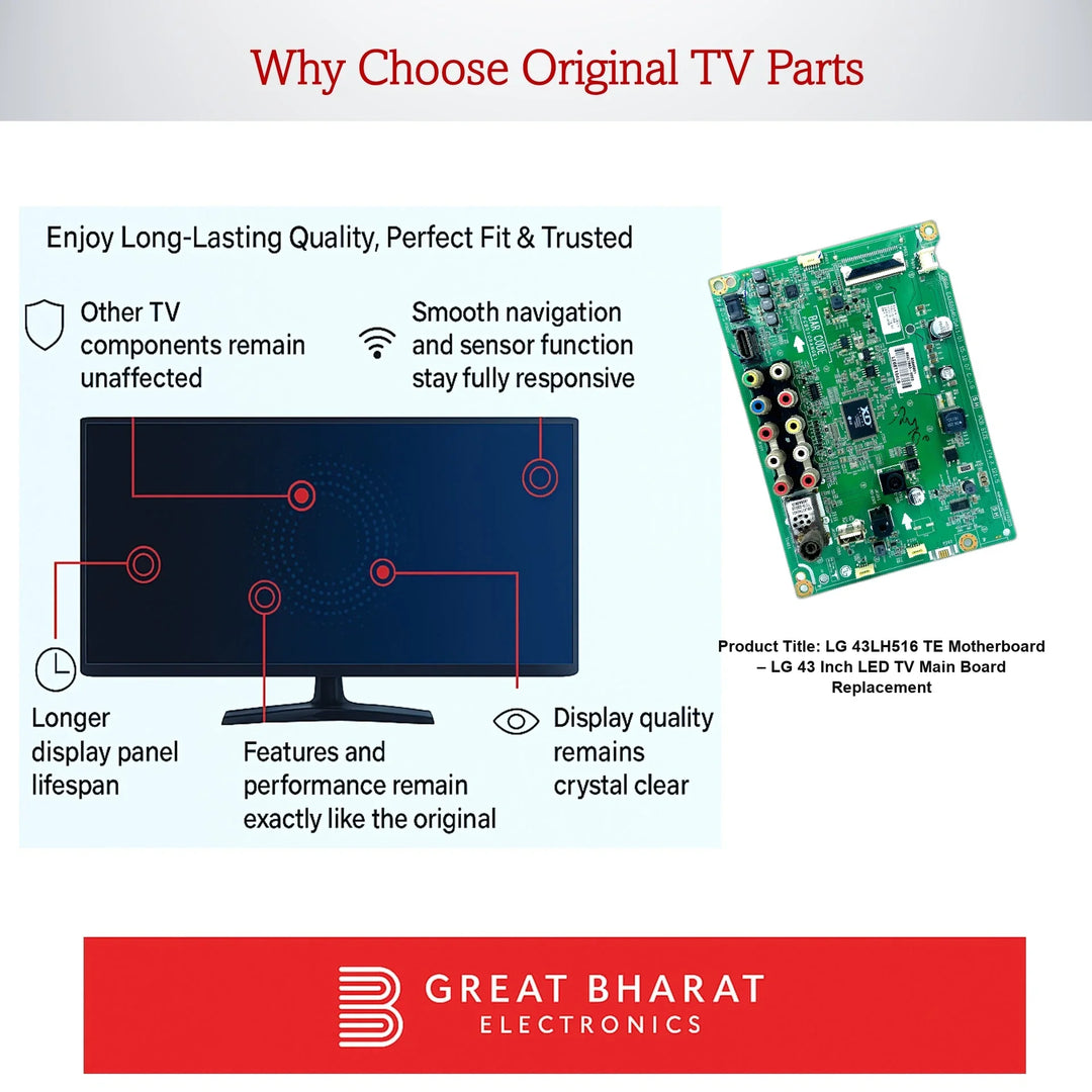 LG 43LH516-TE Motherboard – LG 43 Inch LED TV Main Board Replacement - Great Bharat Electronics