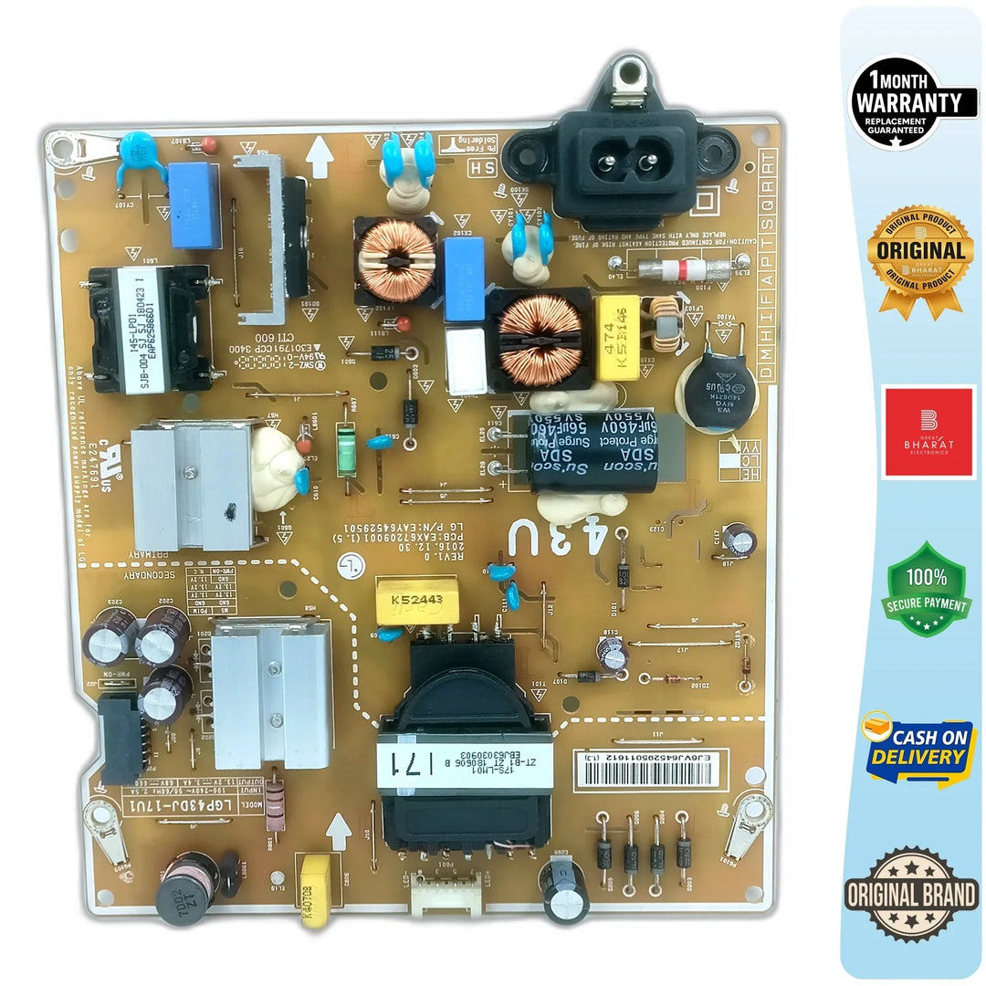 LG 43LK5760PTA Power Supply Board – LG 43 Inch LED TV SMPS Replacement - Great Bharat Electronics