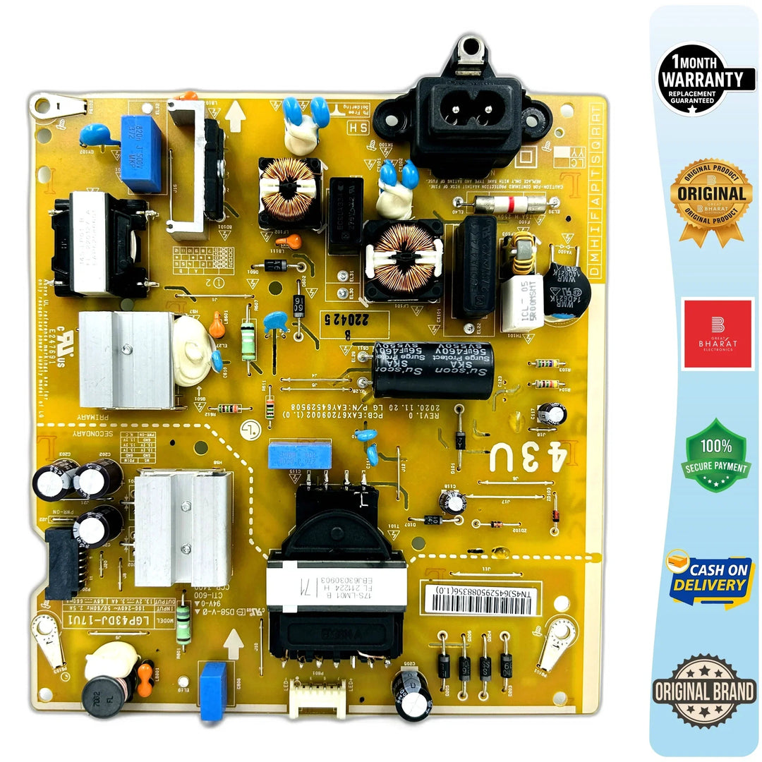LG 43LM5650PTA Power Supply Board – LG 43 Inch LED TV SMPS Replacement - Great Bharat Electronics