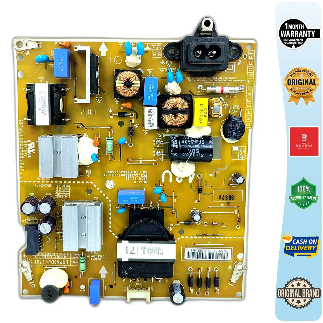 LG 43LU340C Power Supply Board – LG 43 Inch LED TV SMPS Replacement - Great Bharat Electronics