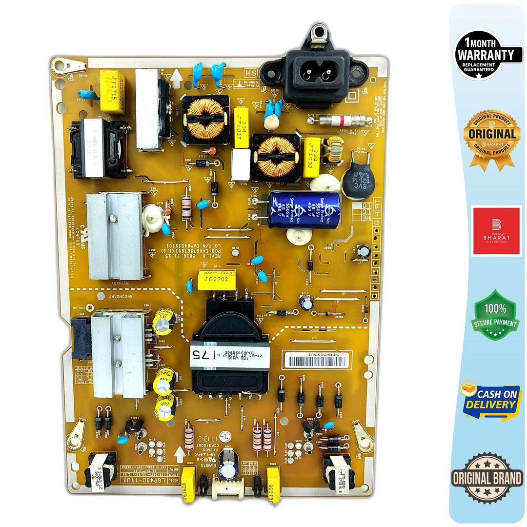 LG 43UJ651V Power Supply Board – LG 43 Inch LED TV SMPS Replacement - Great Bharat Electronics