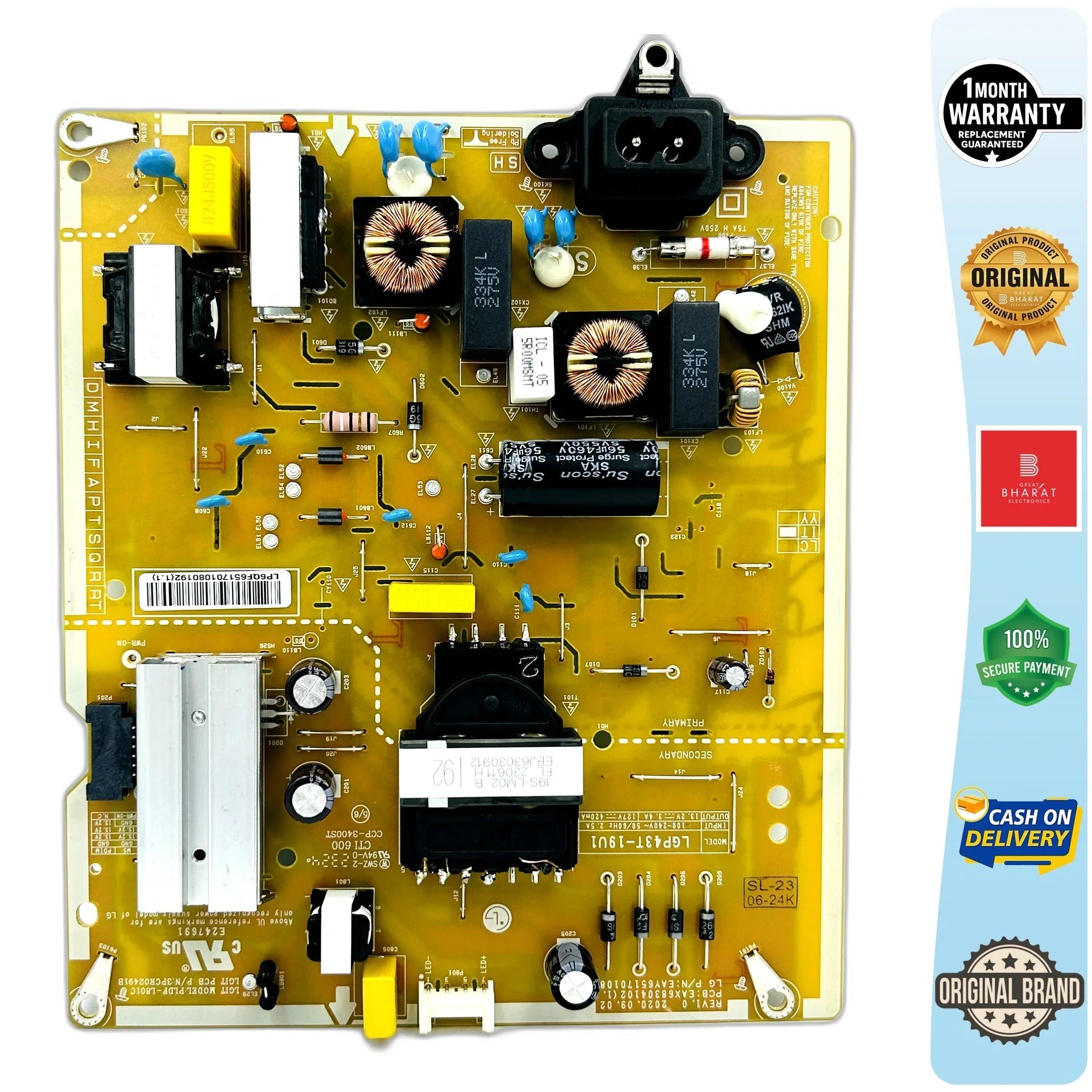 LG 43UQ7550PSE Power Supply Board – LG 43 Inch LED TV SMPS Replacement - Great Bharat Electronics