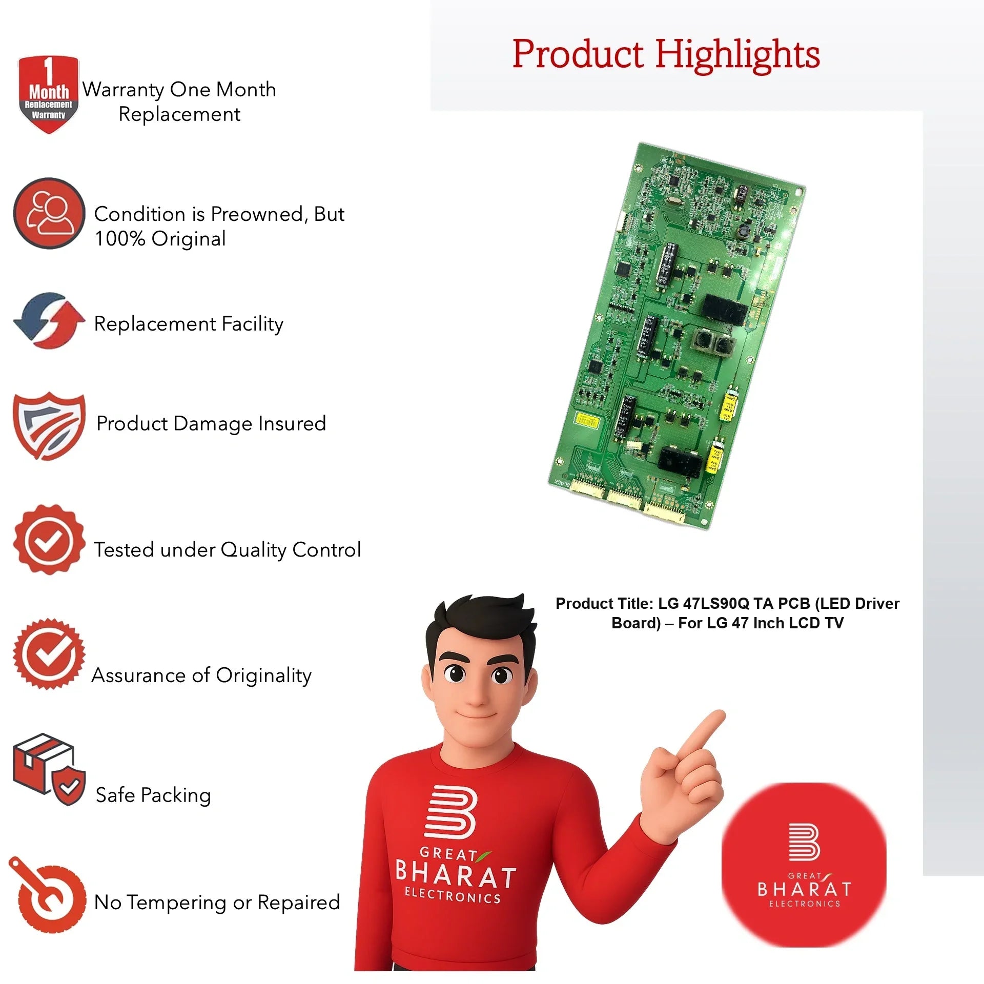 LG 47LS90Q-TA PCB (LED Driver Board) – For LG 47 Inch LCD TV - Great Bharat Electronics