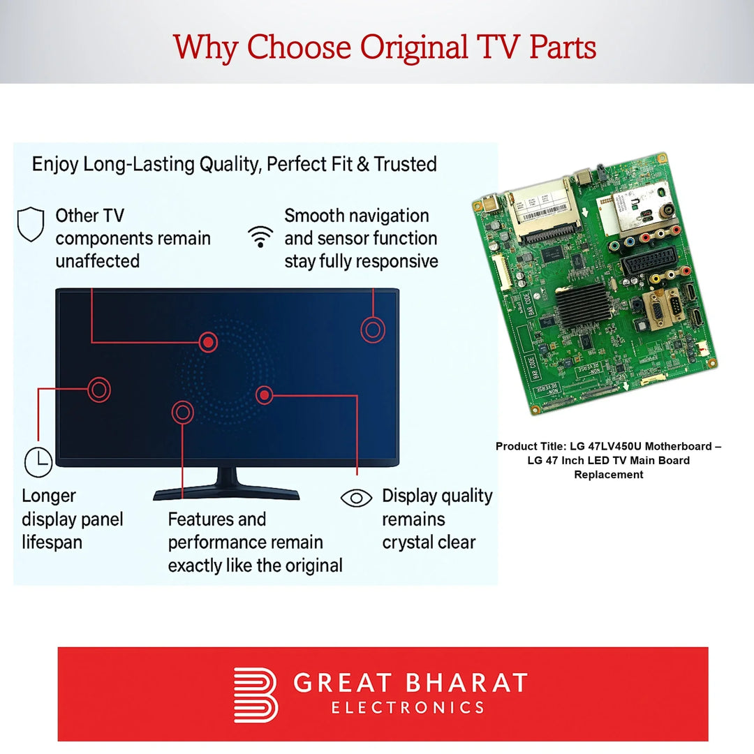 LG 47LV450U Motherboard – LG 47 Inch LED TV Main Board Replacement - Great Bharat Electronics