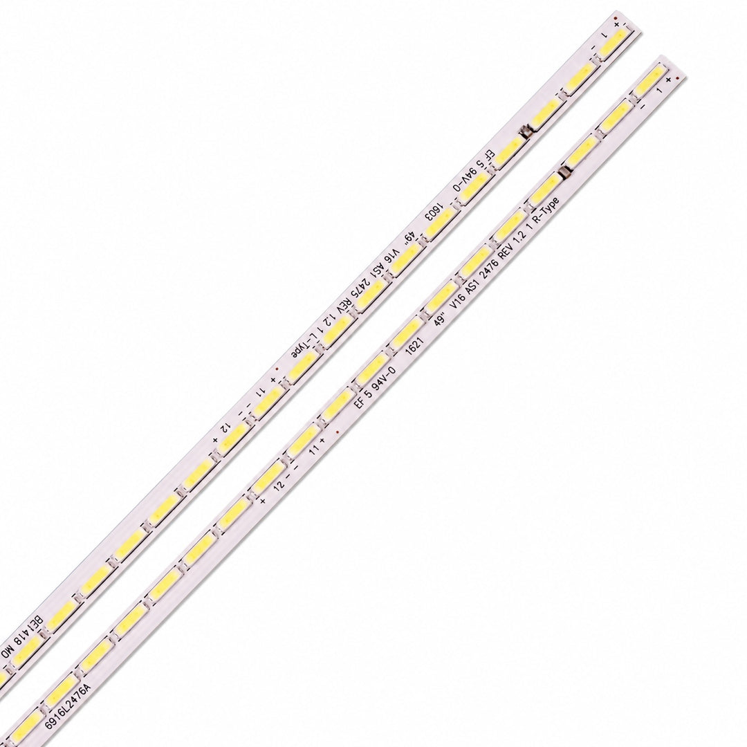 LG 49UH850V backlight strip markings 6916L-2475A and 6916L-2476A