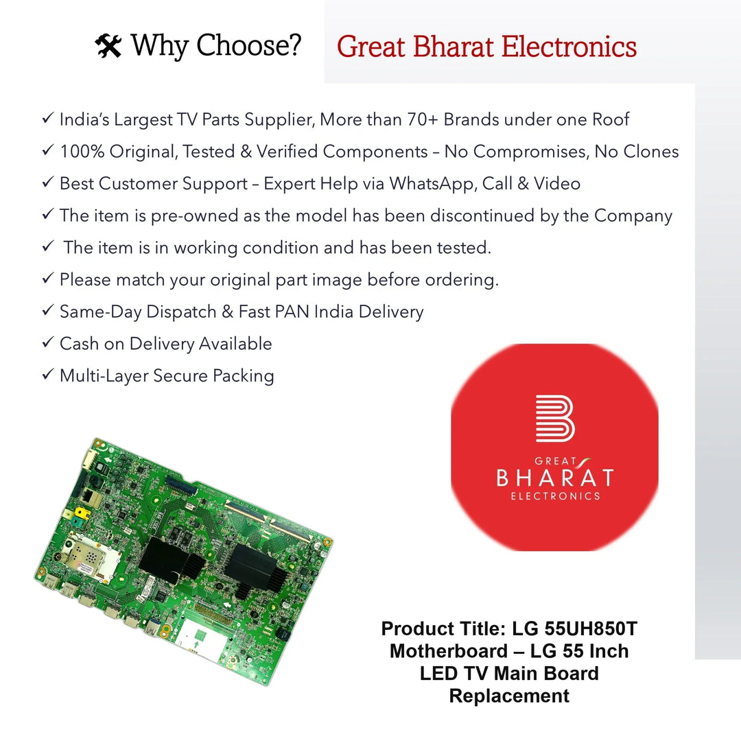 LG 55UH850T Motherboard – LG 55 Inch LED TV Main Board Replacement - Great Bharat Electronics