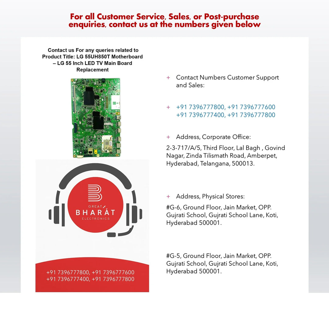LG 55UH850T Motherboard – LG 55 Inch LED TV Main Board Replacement - Great Bharat Electronics