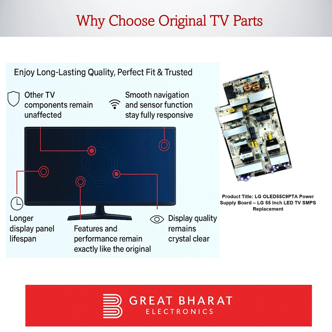 LG OLED55C9PTA Power Supply Board – LG 55 Inch LED TV SMPS Replacement - Great Bharat Electronics