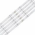 Mi L65M5-5SIN LED backlight A strips close-up showing connectors, polarity and LED layout