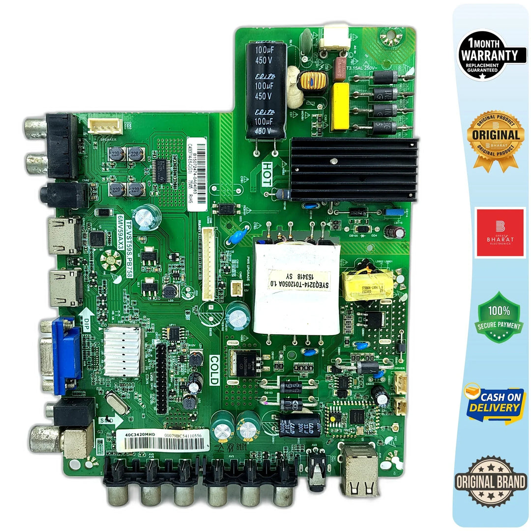Micromax 40C3420FHD Motherboard – Micromax 40 Inch LED TV Main Board Replacement - Great Bharat Electronics