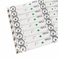 Micromax 40T2810FHD LED backlight strips connector side and LED lens layout close-up
