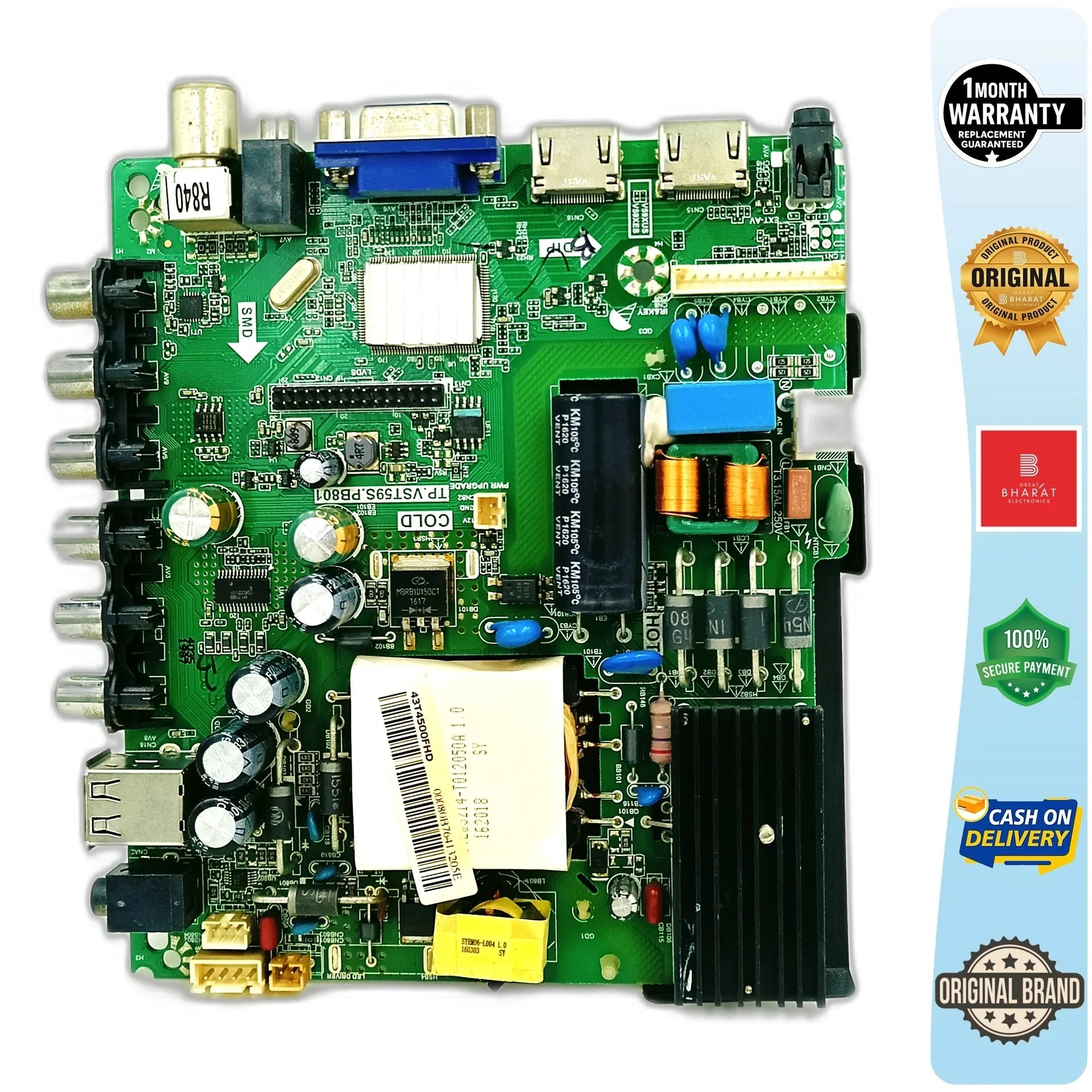 Micromax 43T4500FHD Motherboard – Micromax 43 Inch LED TV Main Board Replacement - Great Bharat Electronics