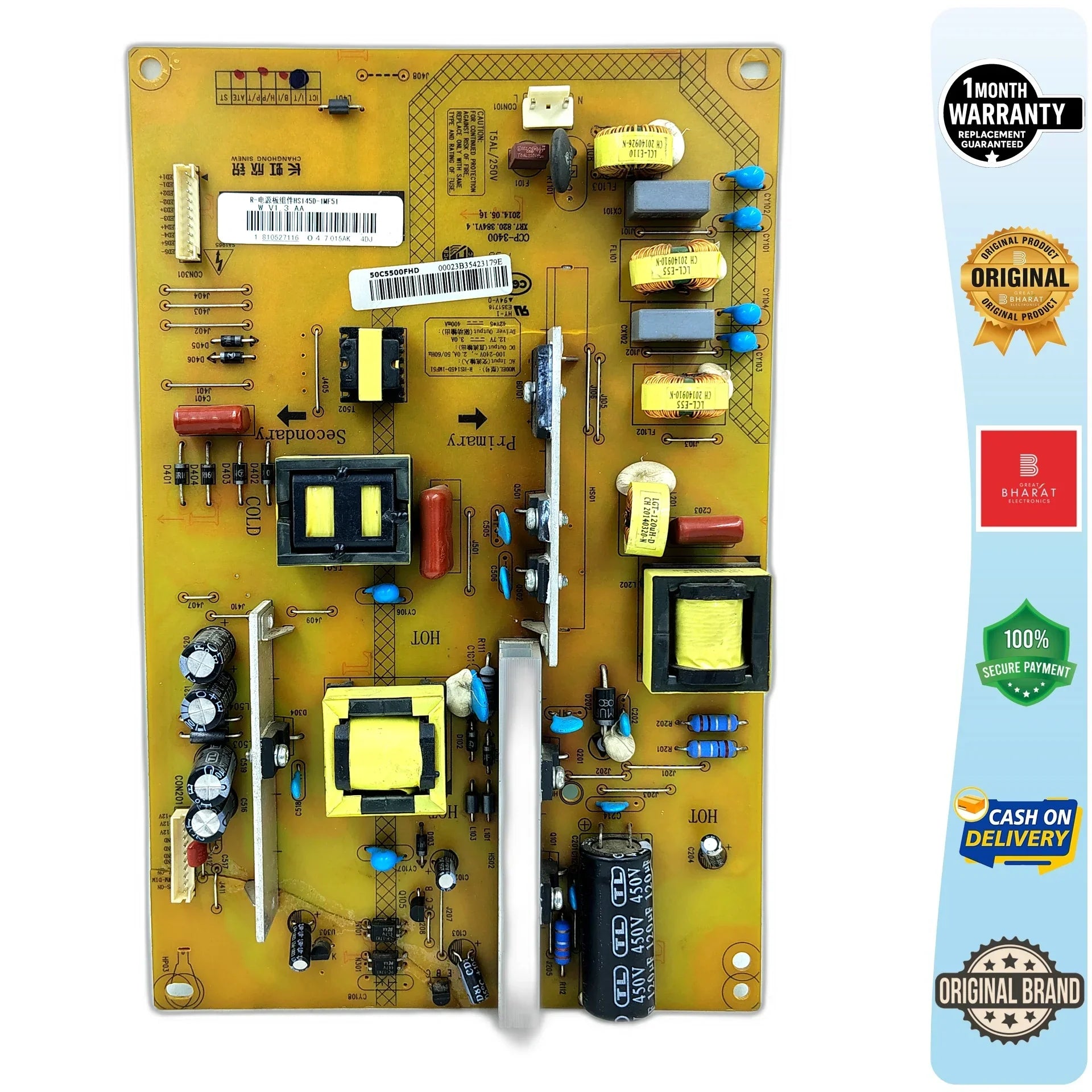 Micromax 50C4400FHD Power Supply Board – Micromax 50 Inch LED TV SMPS Replacement - Great Bharat Electronics