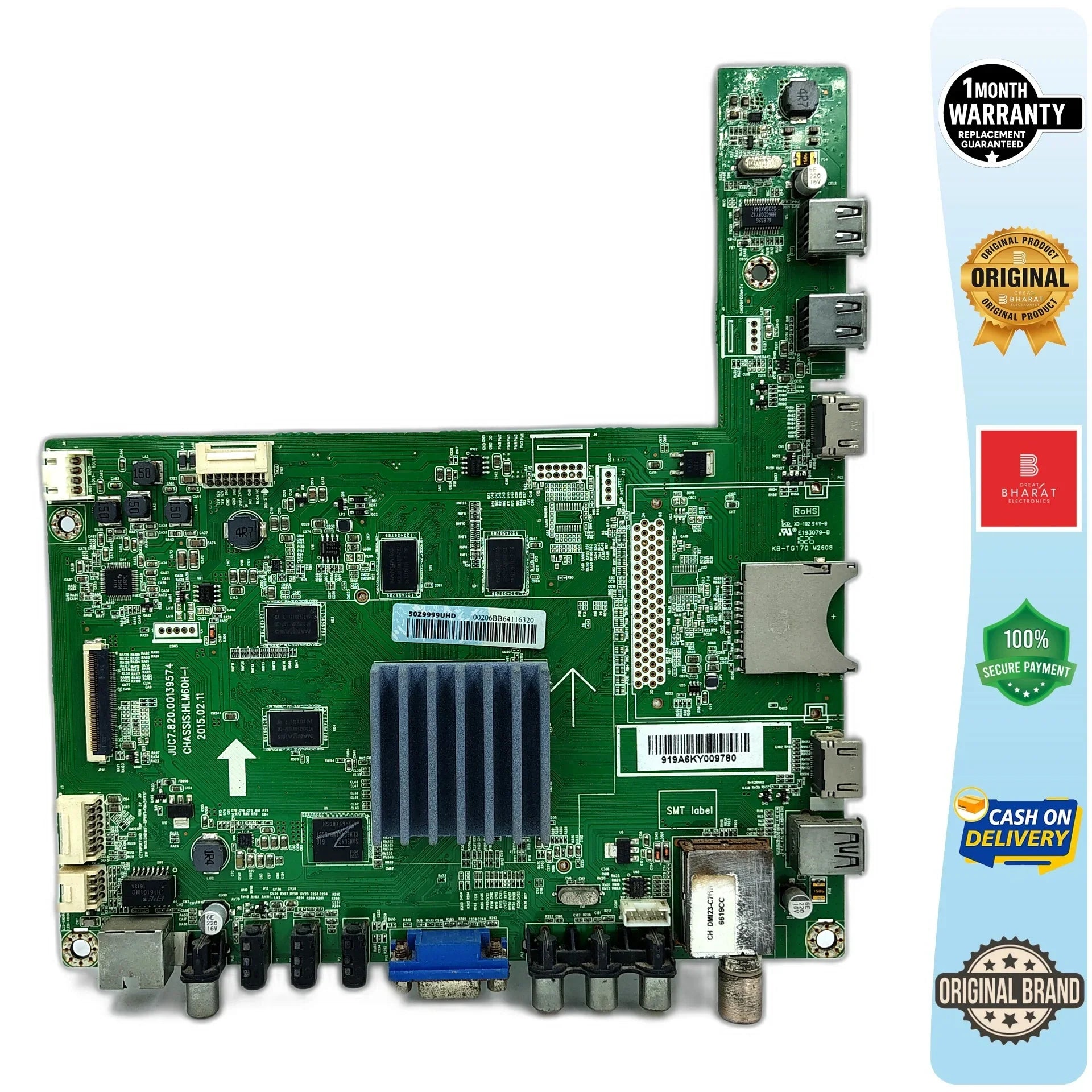Micromax 50Z9999UHD Motherboard – Micromax 50 Inch LED TV Main Board Replacement - Great Bharat Electronics