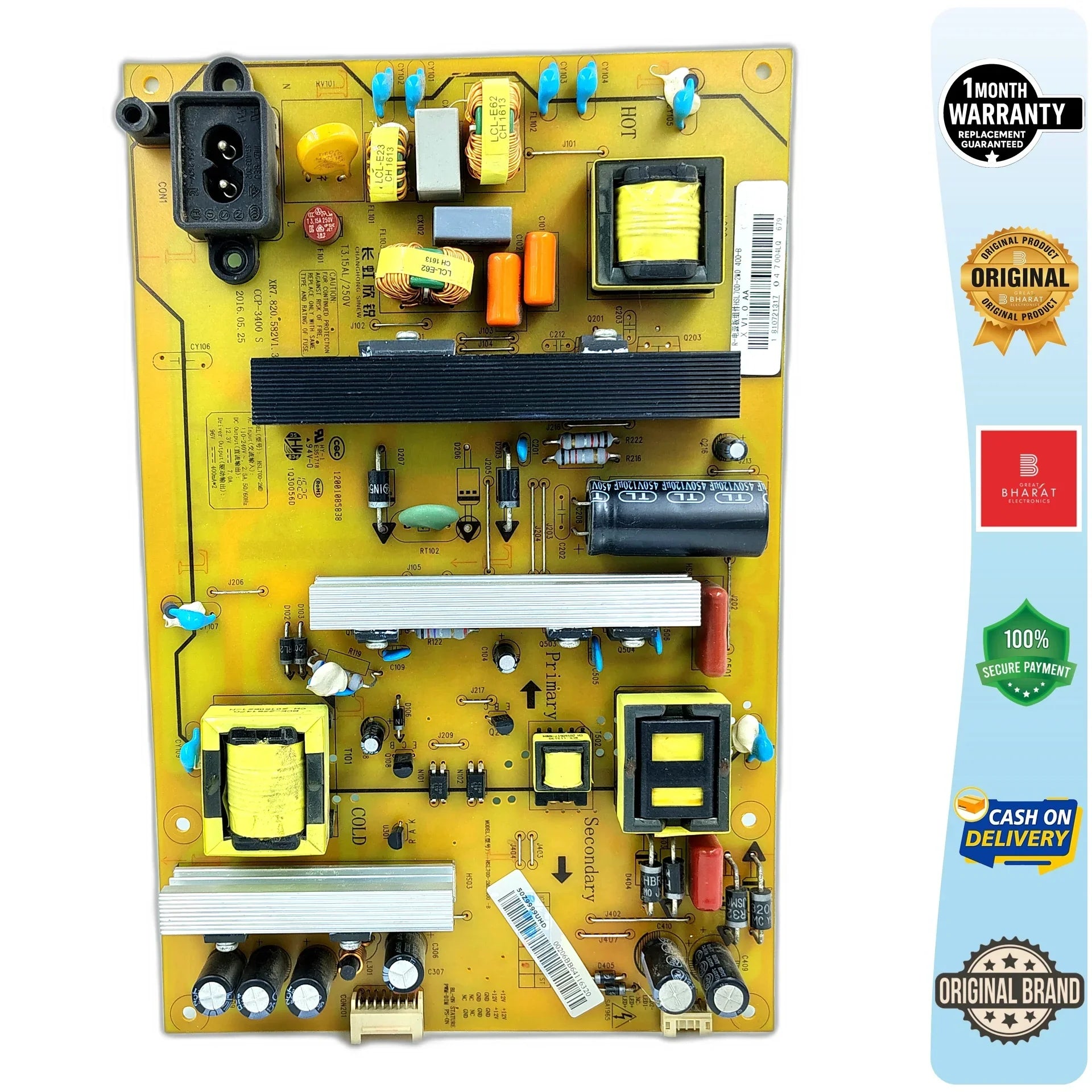 Micromax 50Z9999UHD Power Supply Board – Micromax 50 Inch LED TV SMPS Replacement - Great Bharat Electronics