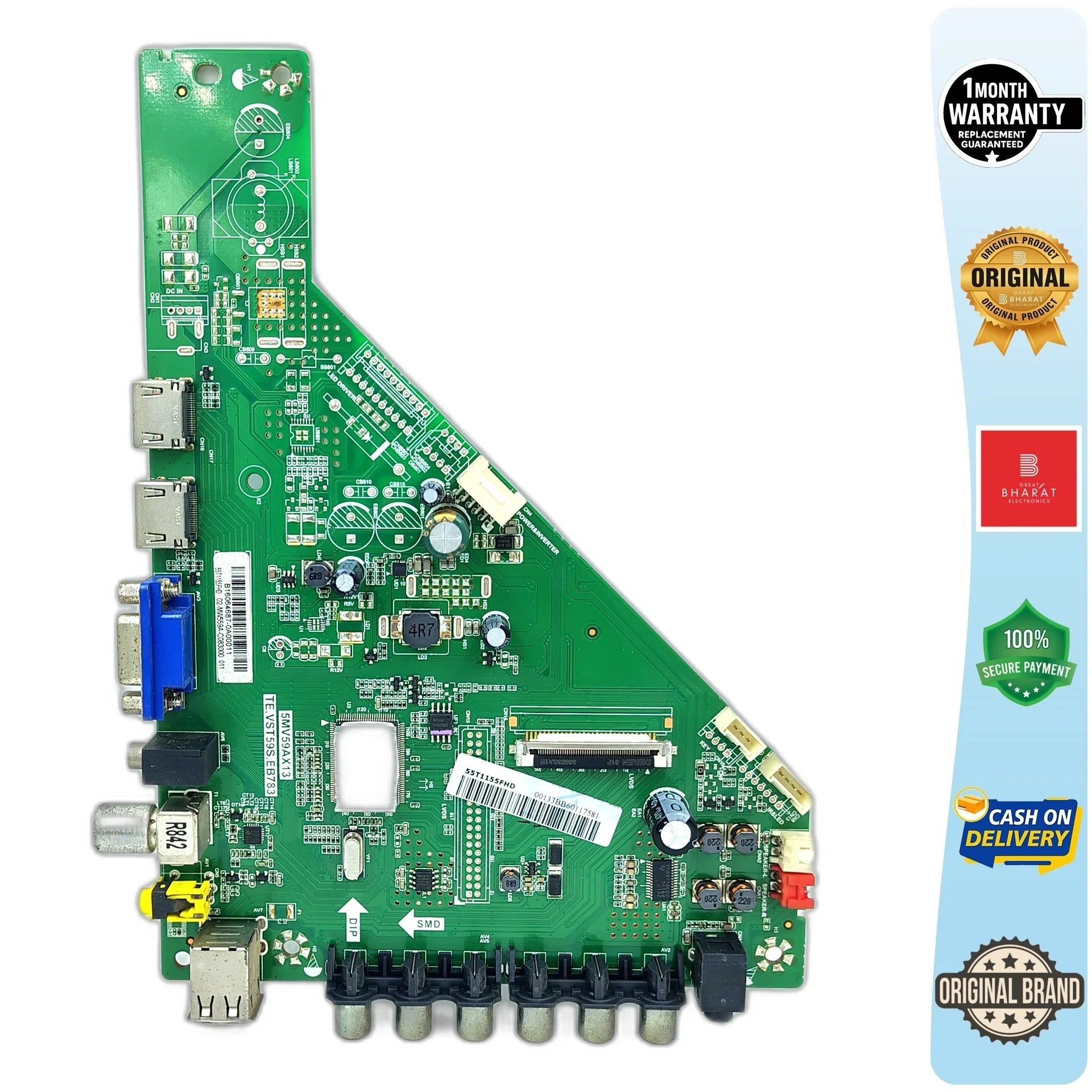 Micromax 55T1155FHD Motherboard – Micromax 55 Inch LED TV Main Board Replacement - Great Bharat Electronics