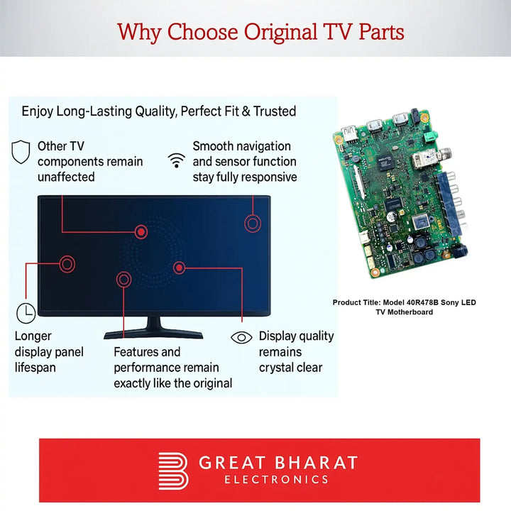 Model 40R478B Sony LED TV Motherboard - Great Bharat Electronics