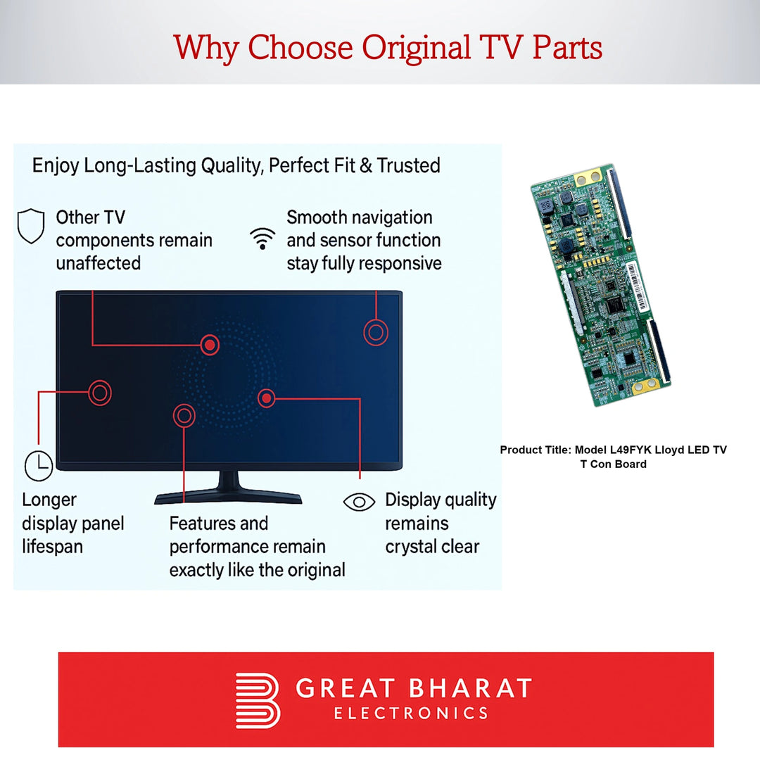 Model L49FYK Lloyd LED TV T-Con Board - Great Bharat Electronics