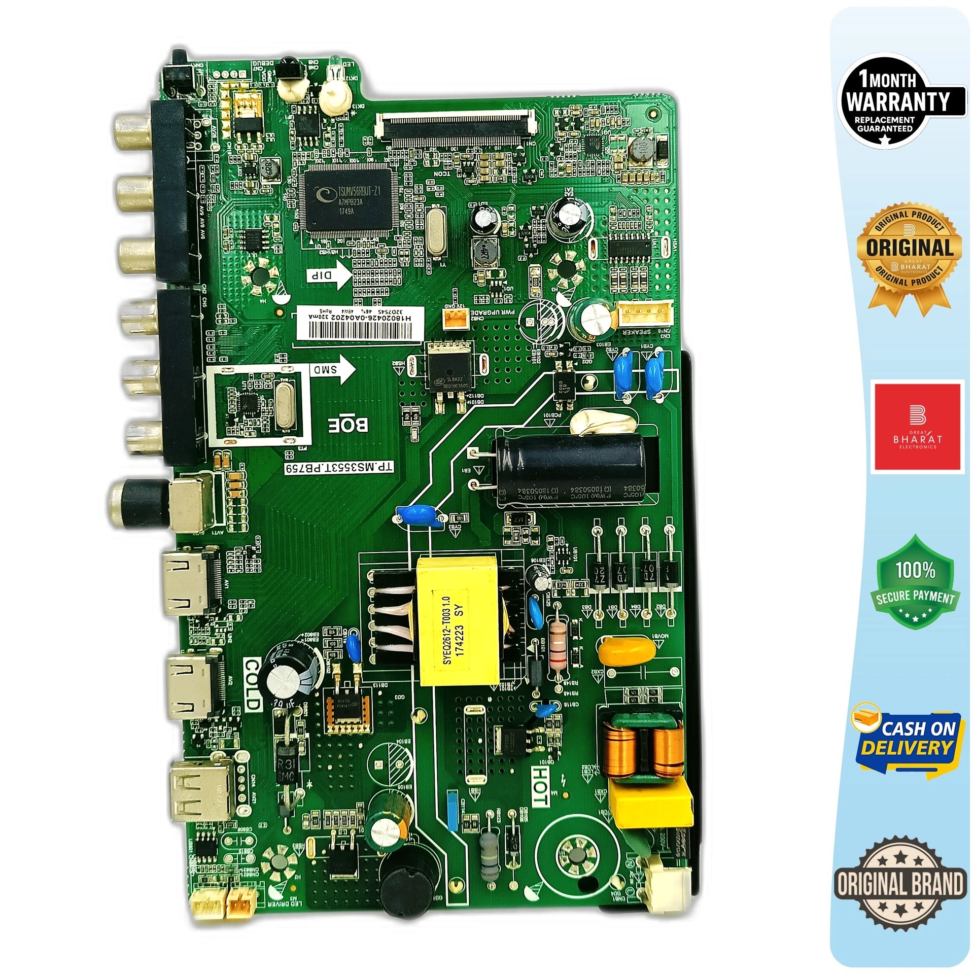 Model TP MS3553T PB759 VU LED TV Motherboard - Great Bharat Electronics