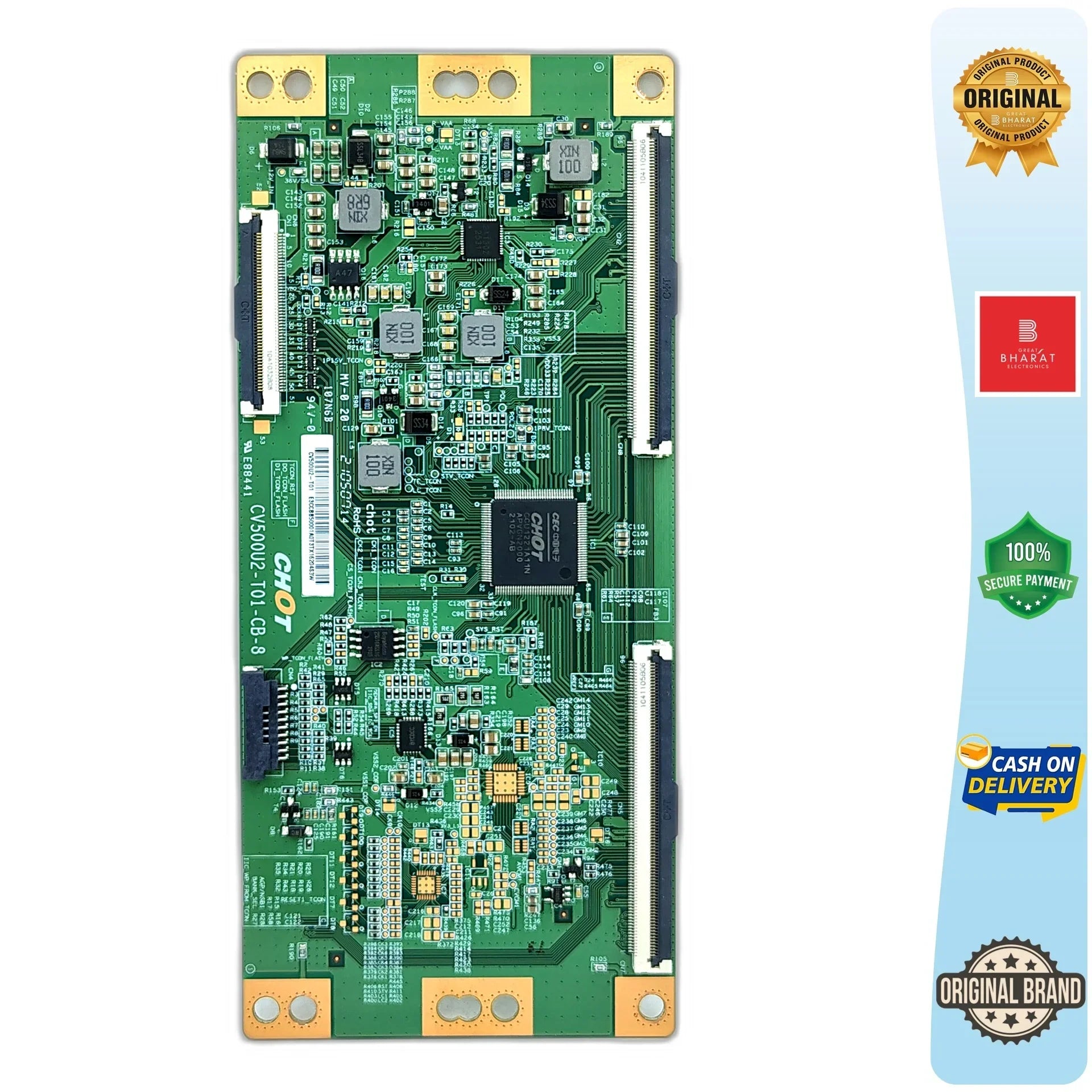 Motorola 50UHDAQMDT5Q T-Con Board – Motorola 50 Inch LED TV Replacement Part - Great Bharat Electronics