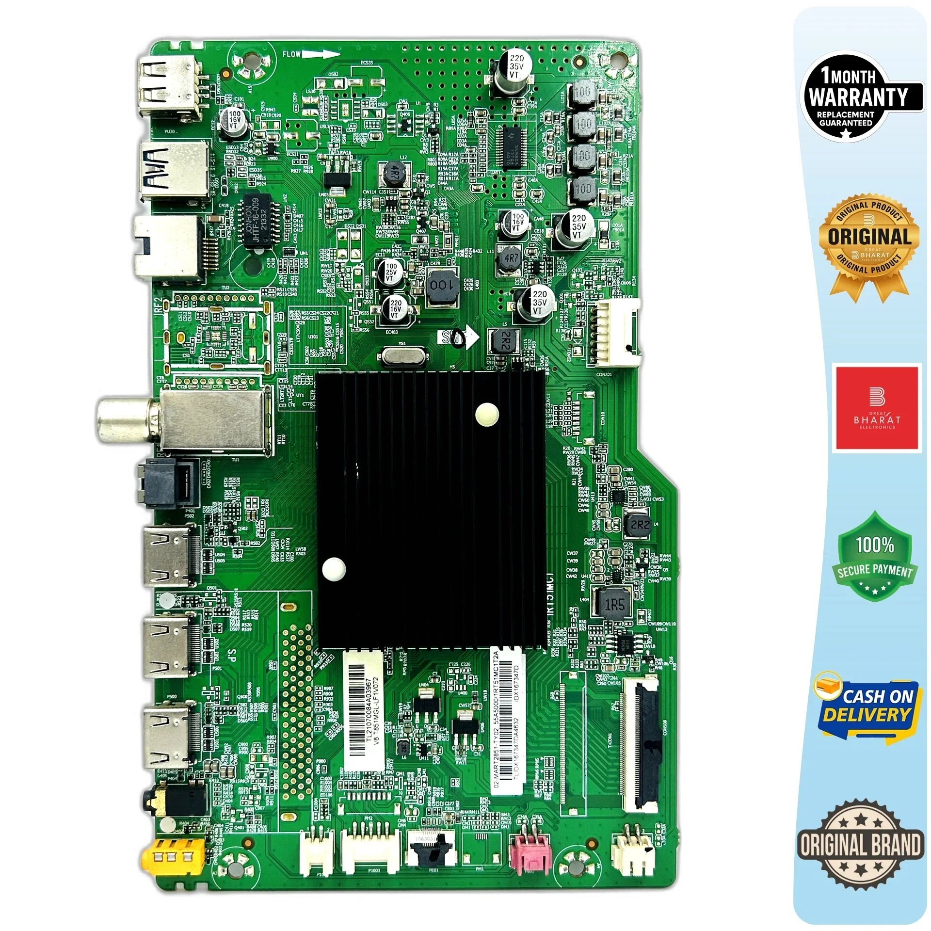 Motorola 55UHDAQMDT5Q Motherboard – Motorola 55 Inch LED TV Main Board Replacement - Great Bharat Electronics