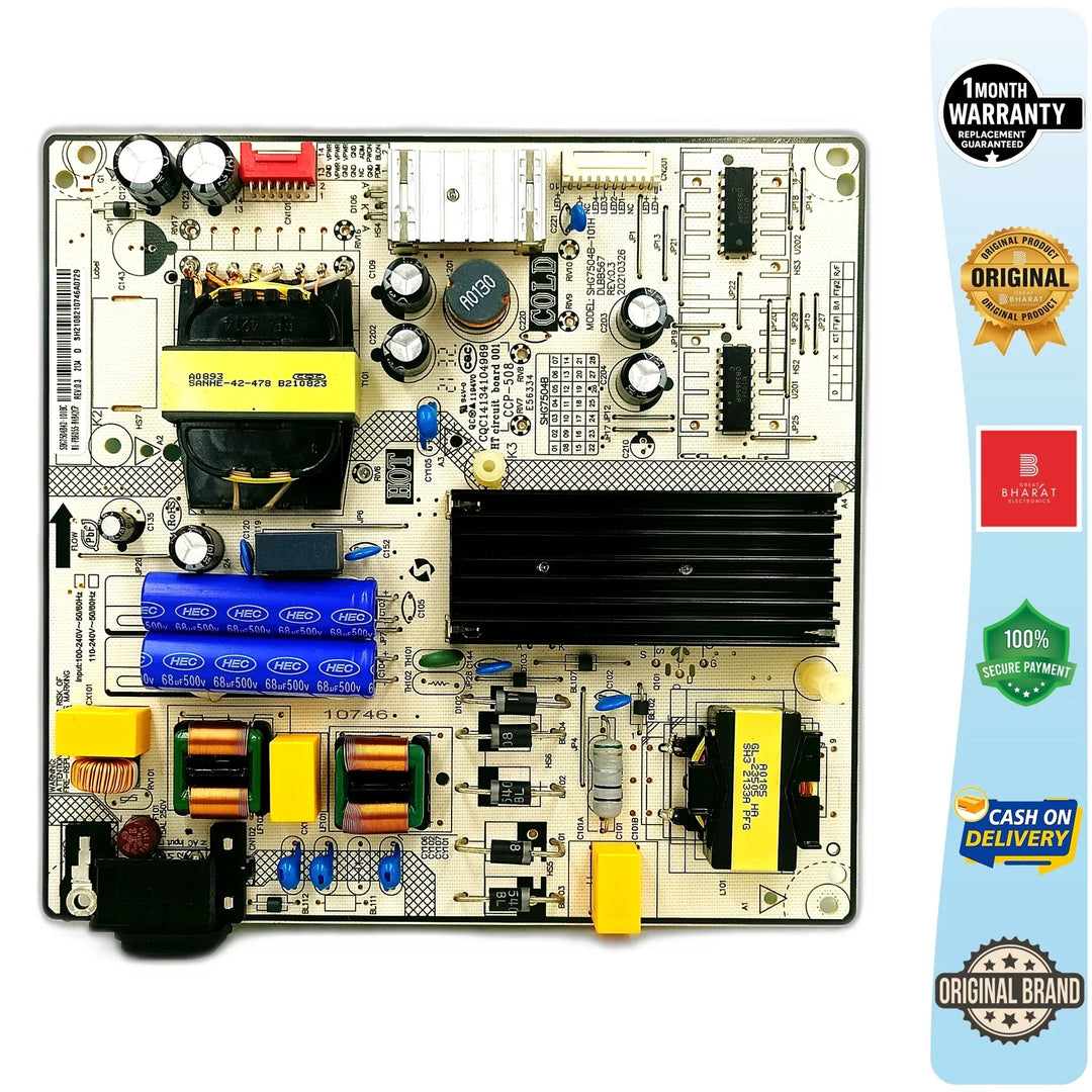 Motorola 55UHDAQMT5Q Power Supply Board – Motorola 55 Inch LED TV SMPS Replacement - Great Bharat Electronics