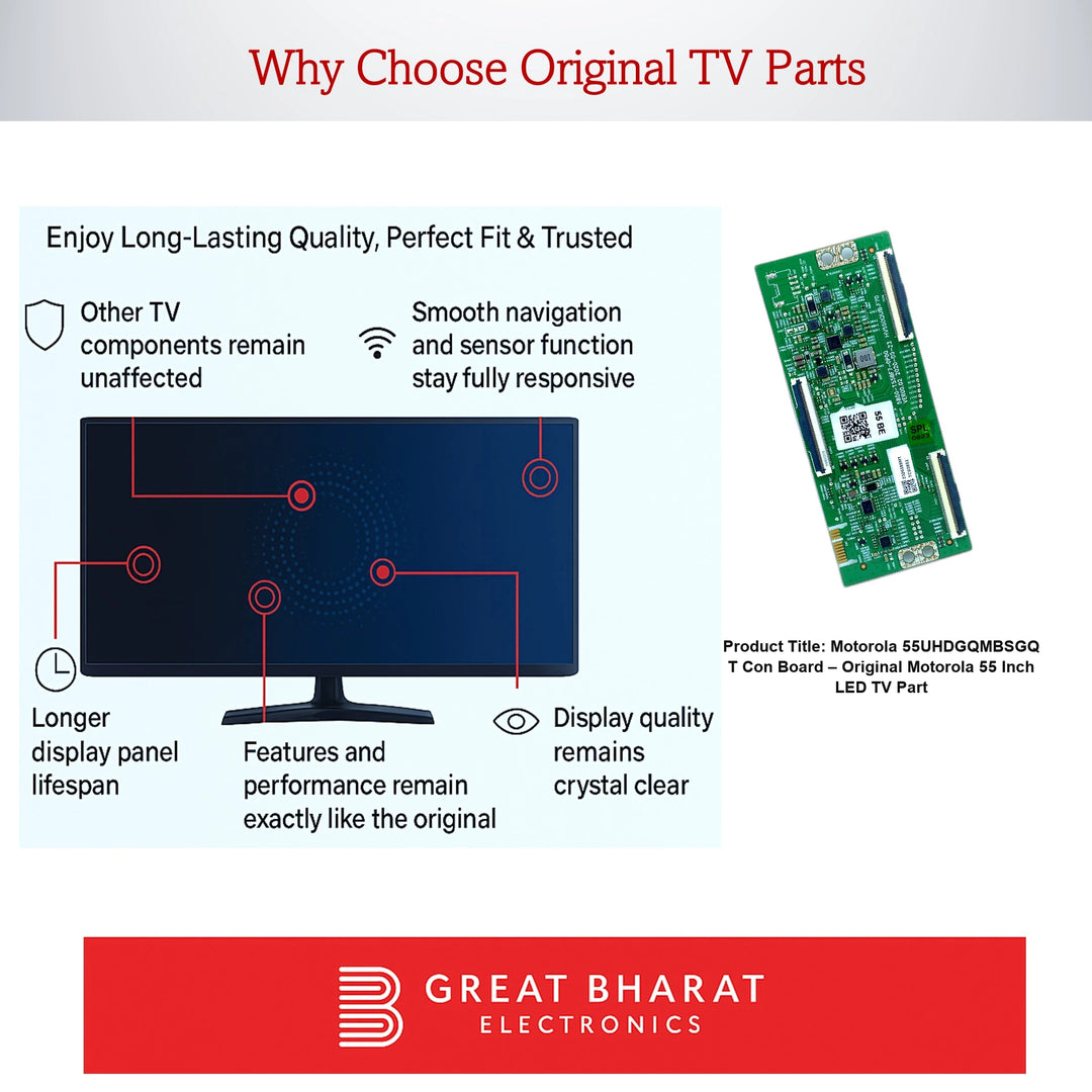 Motorola 55UHDGQMBSGQ T-Con Board – Original Motorola 55 Inch LED TV Part