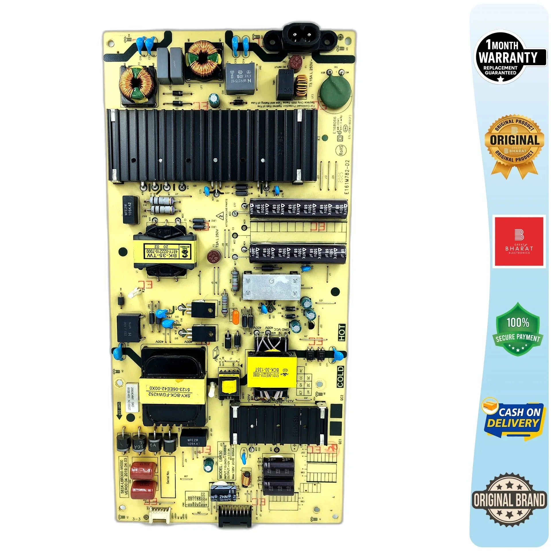 Motorola 65SAUHDM Power Supply Board – Motorola 65 Inch LED TV SMPS Replacement - Great Bharat Electronics
