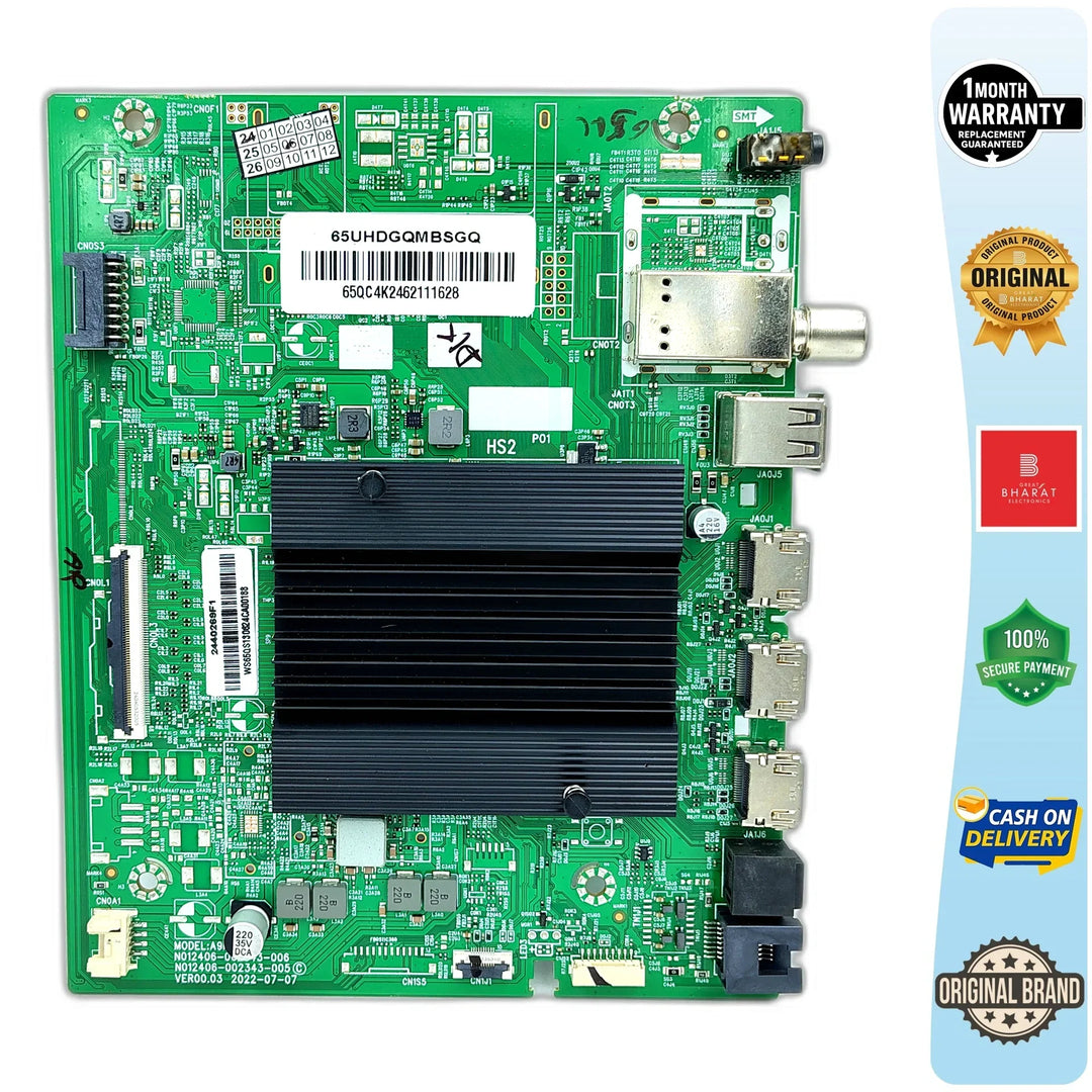 Motorola 65UHDGQMBSGQ Motherboard – Motorola 65 Inch LED TV Main Board Replacement - Great Bharat Electronics