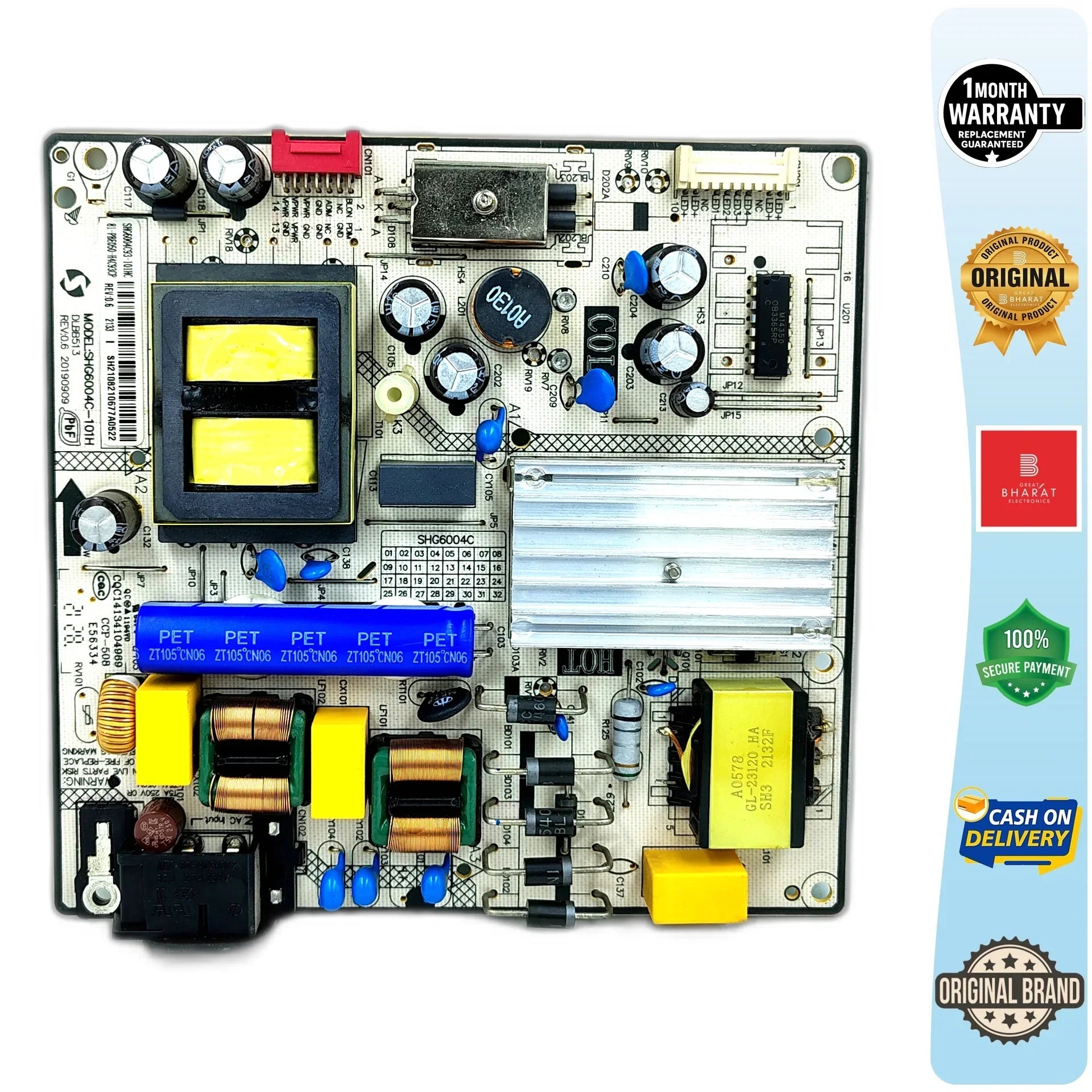 Nokia 50UHDAQNDT5Q Power Supply Board – Nokia 50 Inch LED TV SMPS Replacement - Great Bharat Electronics